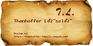 Thanhoffer László névjegykártya