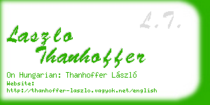 laszlo thanhoffer business card