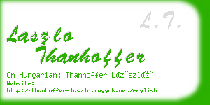 laszlo thanhoffer business card